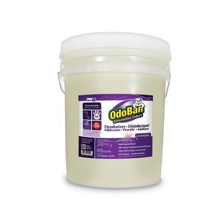 Clean Control OdoBan, CONCENTRATED ODOR ELIMINATOR AND DISINFECTANT, LAVENDER SCENT, 5 GAL PAIL 9111625G
